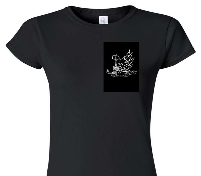 Custom Womens Soft Style 100% Cotton Black T-Shirt