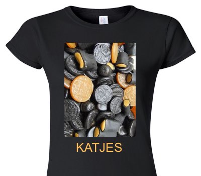 Custom Womens Soft Style 100% Cotton Black T-Shirt