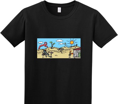 Custom Adult Soft Style 100% Cotton Black T-Shirt