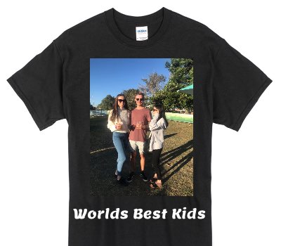 Custom Gildan 100% Cotton Black T-Shirt