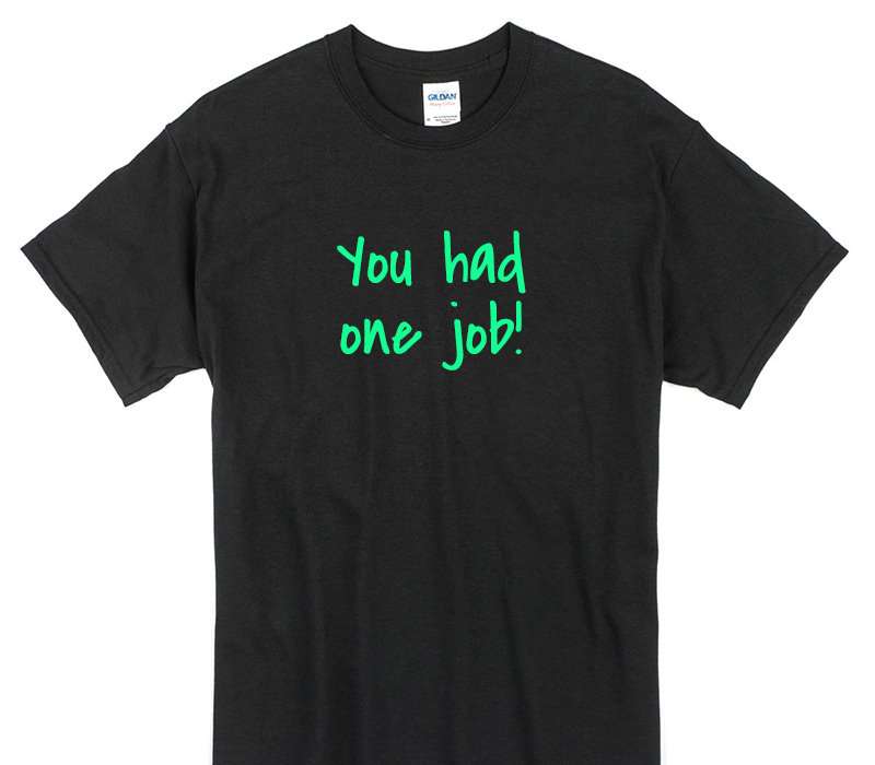 Custom Gildan 100% Cotton Black T-Shirt