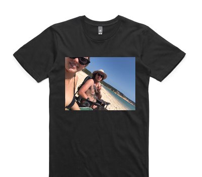 Custom AS Colour 100% Cotton Black T-Shirt