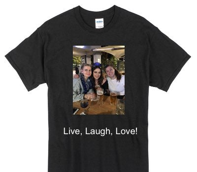 Custom Gildan 100% Cotton Black T-Shirt