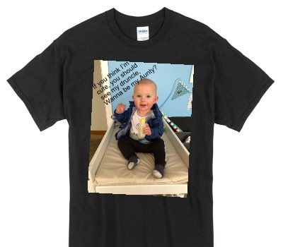 Custom Gildan 100% Cotton Black T-Shirt