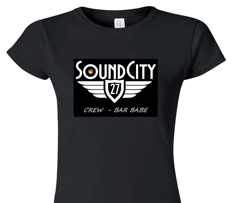Custom Womens Soft Style 100% Cotton Black T-Shirt