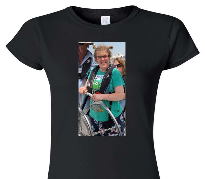 Custom Womens Soft Style 100% Cotton Black T-Shirt