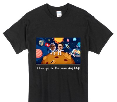 Custom Gildan 100% Cotton Black T-Shirt