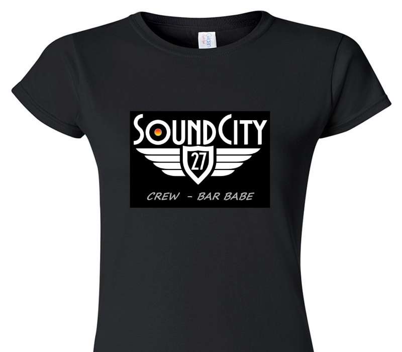 Custom Womens Soft Style 100% Cotton Black T-Shirt