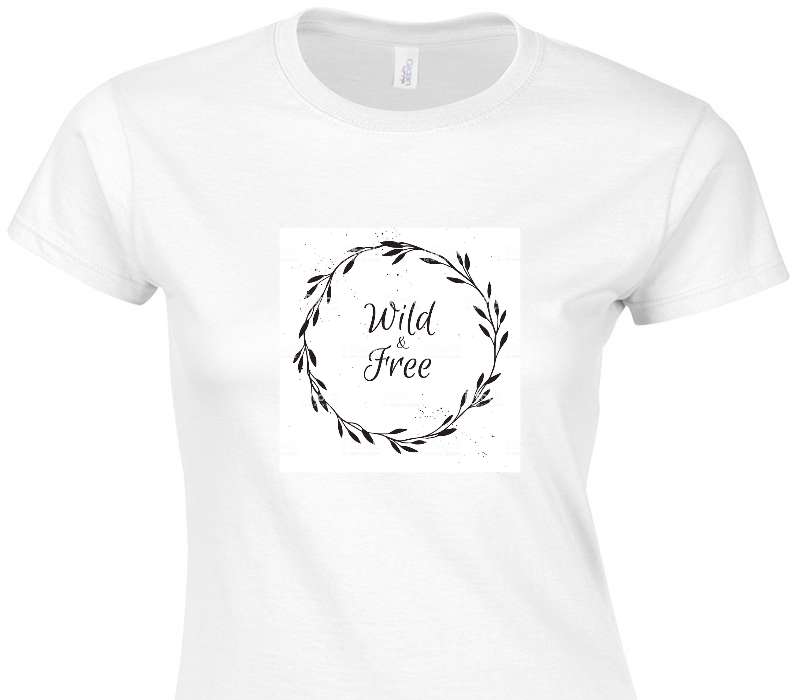 Custom Womens Soft Style 100% Cotton White T-Shirt