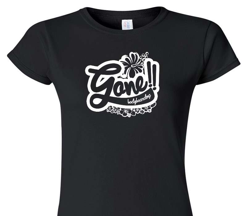 Custom Womens Soft Style 100% Cotton Black T-Shirt