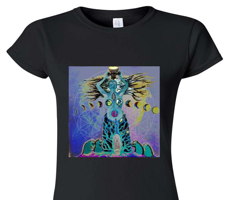 Custom Womens Soft Style 100% Cotton Black T-Shirt