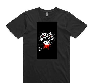 Custom AS Colour 100% Cotton Black T-Shirt