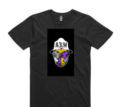 Custom AS Colour 100% Cotton Black T-Shirt