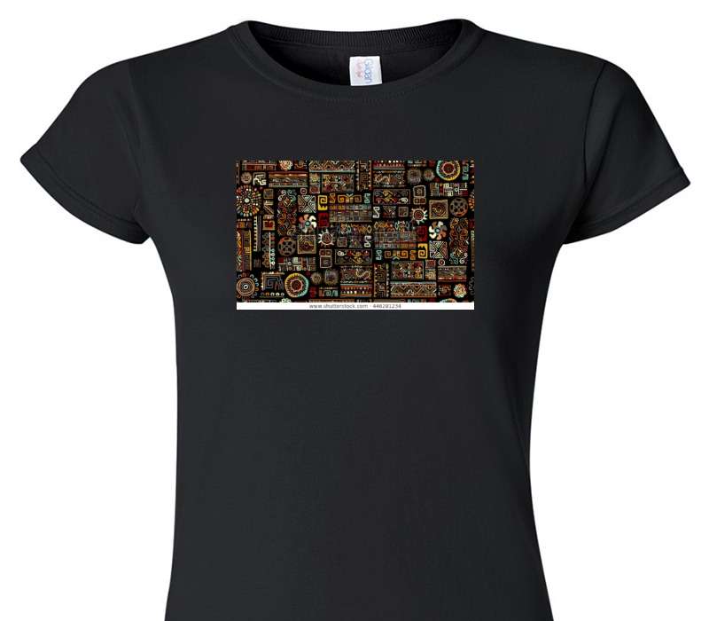 Custom Womens Soft Style 100% Cotton Black T-Shirt