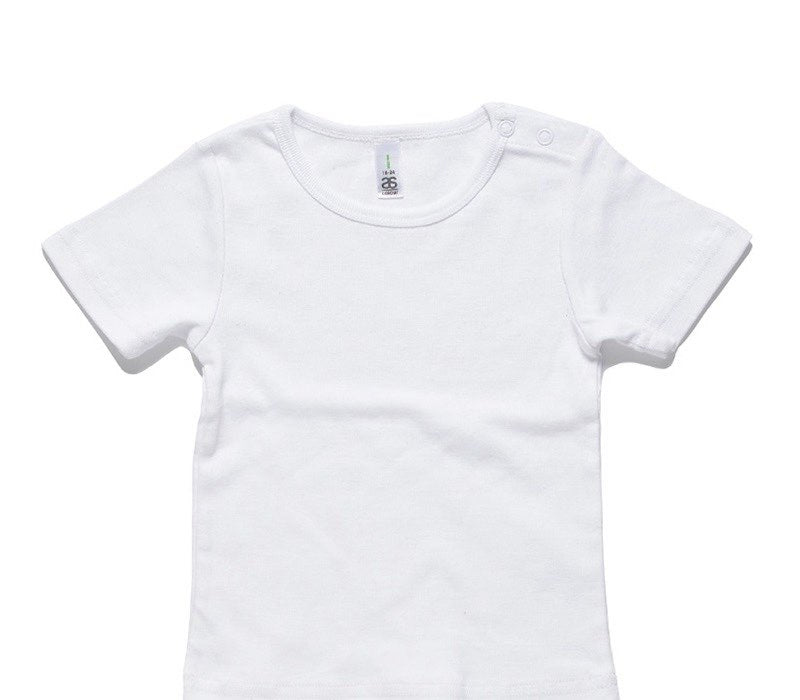 Custom AS Colour White Baby T-Shirt