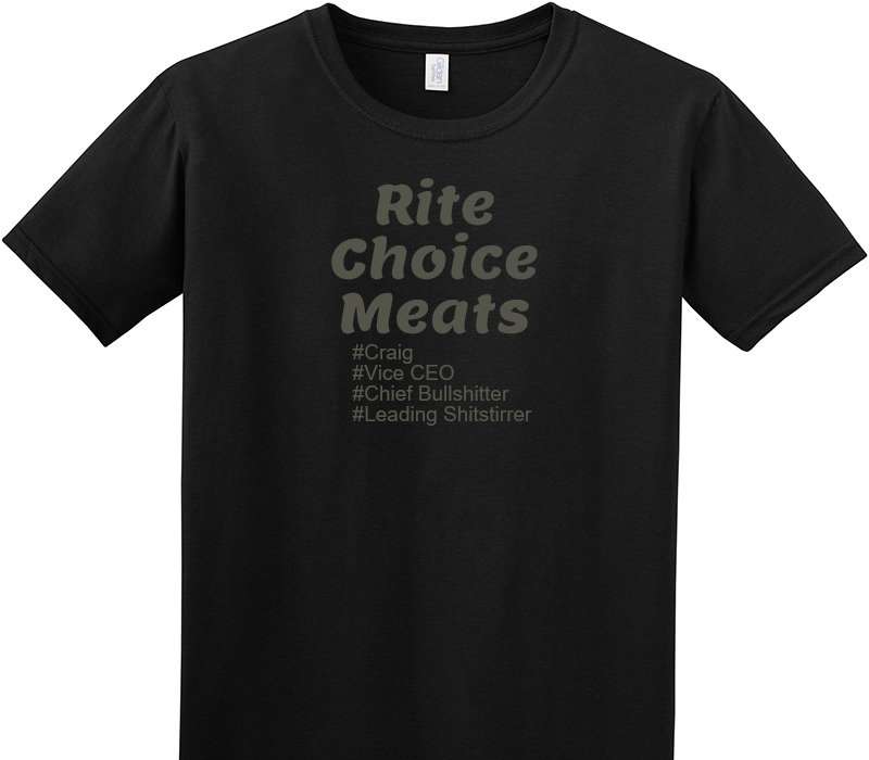 Custom Adult Soft Style 100% Cotton Black T-Shirt