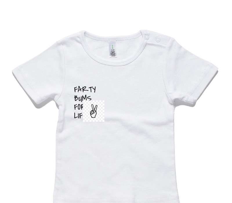 Custom AS Colour White Baby T-Shirt
