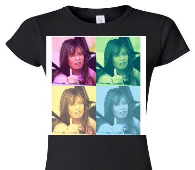 Custom Womens Soft Style 100% Cotton Black T-Shirt