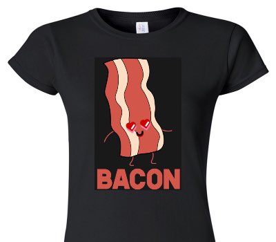 Custom Womens Soft Style 100% Cotton Black T-Shirt