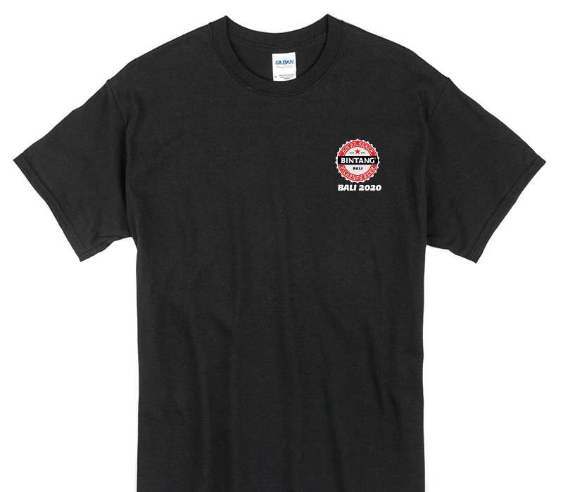Custom Gildan 100% Cotton Black T-Shirt