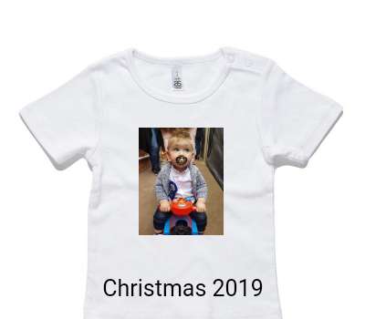 Custom AS Colour White Baby T-Shirt