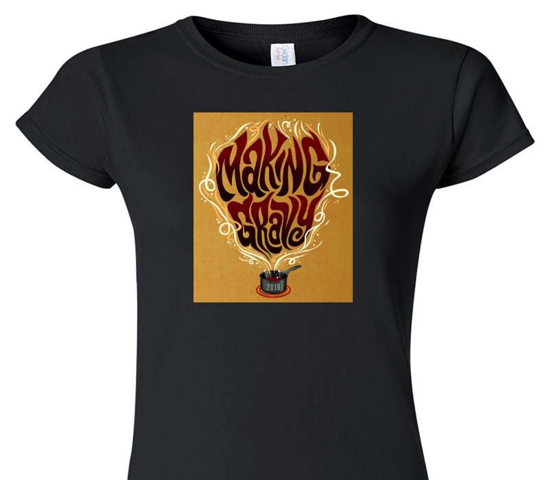 Custom Womens Soft Style 100% Cotton Black T-Shirt