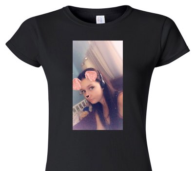 Custom Womens Soft Style 100% Cotton Black T-Shirt