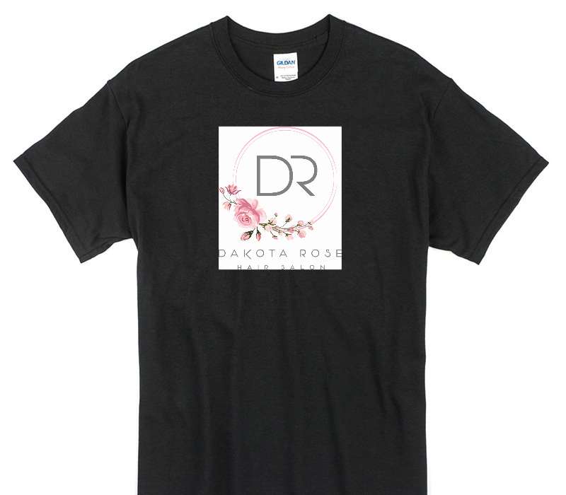 Custom Gildan 100% Cotton Black T-Shirt