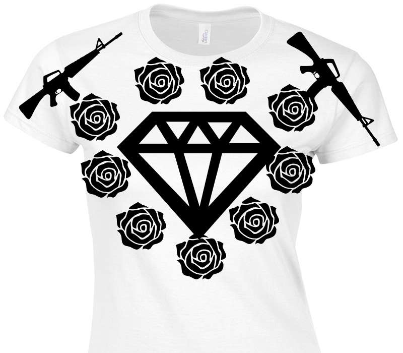 Custom Womens Soft Style 100% Cotton White T-Shirt