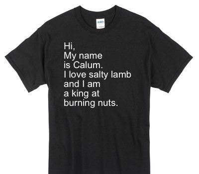Custom Gildan 100% Cotton Black T-Shirt