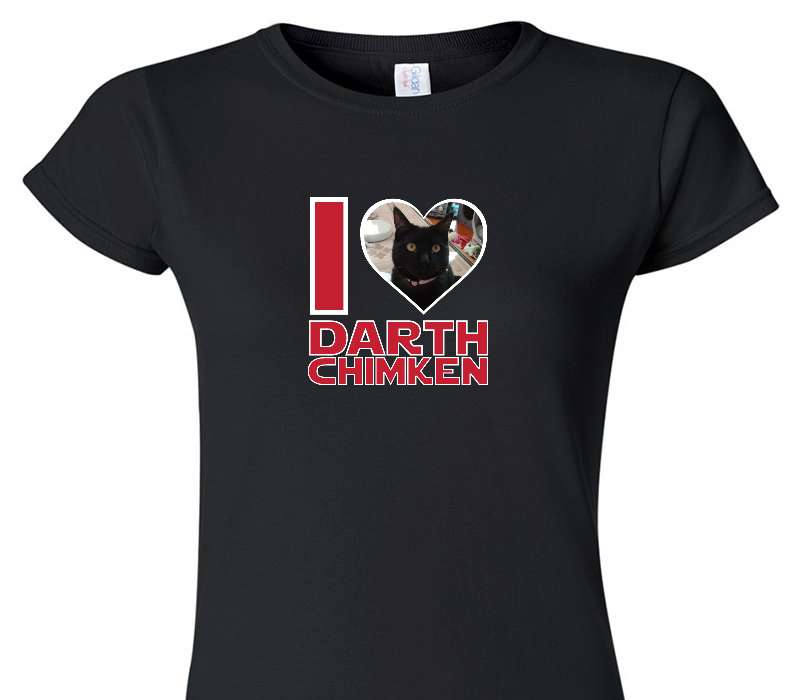 Custom Womens Soft Style 100% Cotton Black T-Shirt