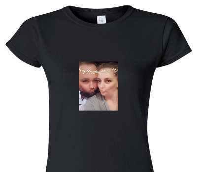 Custom Womens Soft Style 100% Cotton Black T-Shirt