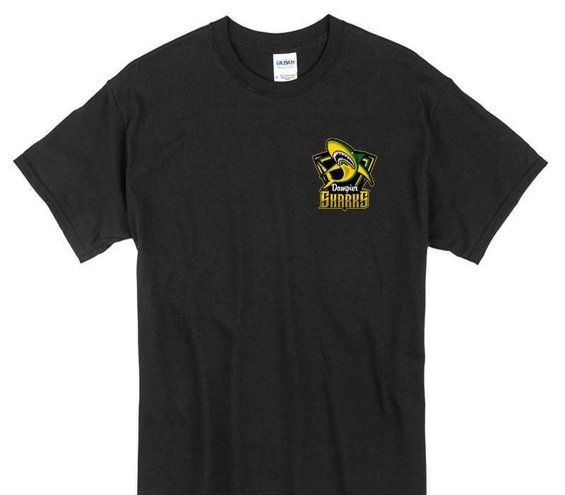 Custom Gildan 100% Cotton Black T-Shirt