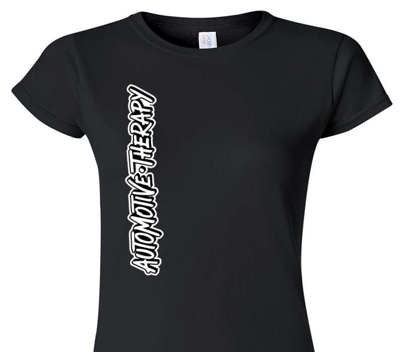 Custom Womens Soft Style 100% Cotton Black T-Shirt