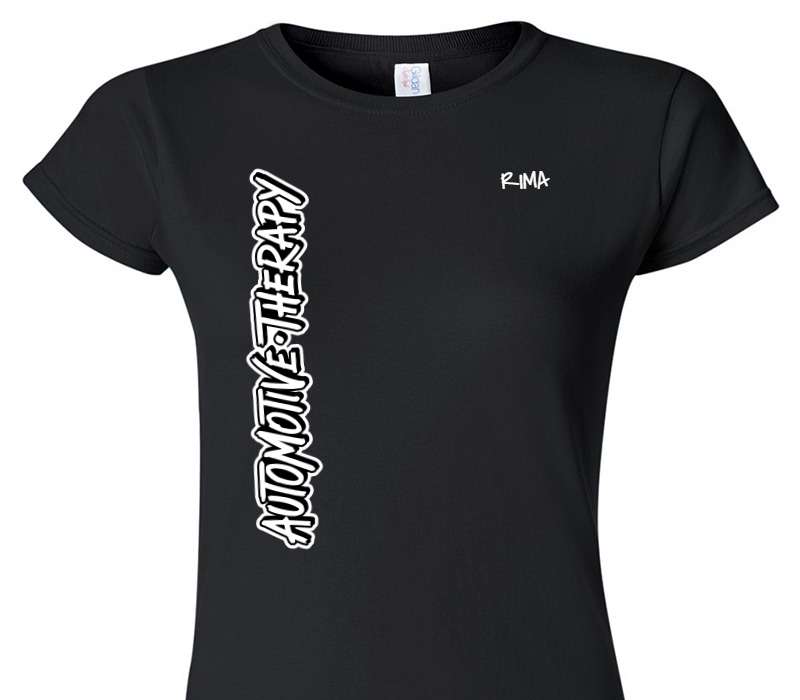 Custom Womens Soft Style 100% Cotton Black T-Shirt