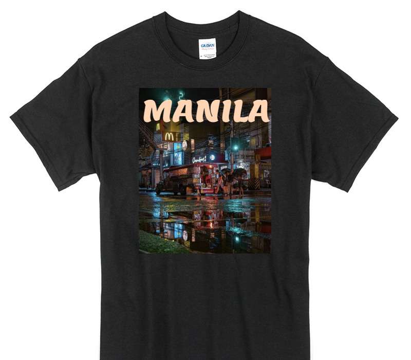 Custom Gildan 100% Cotton Black T-Shirt