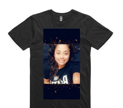 Custom AS Colour 100% Cotton Black T-Shirt