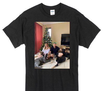 Custom Gildan 100% Cotton Black T-Shirt
