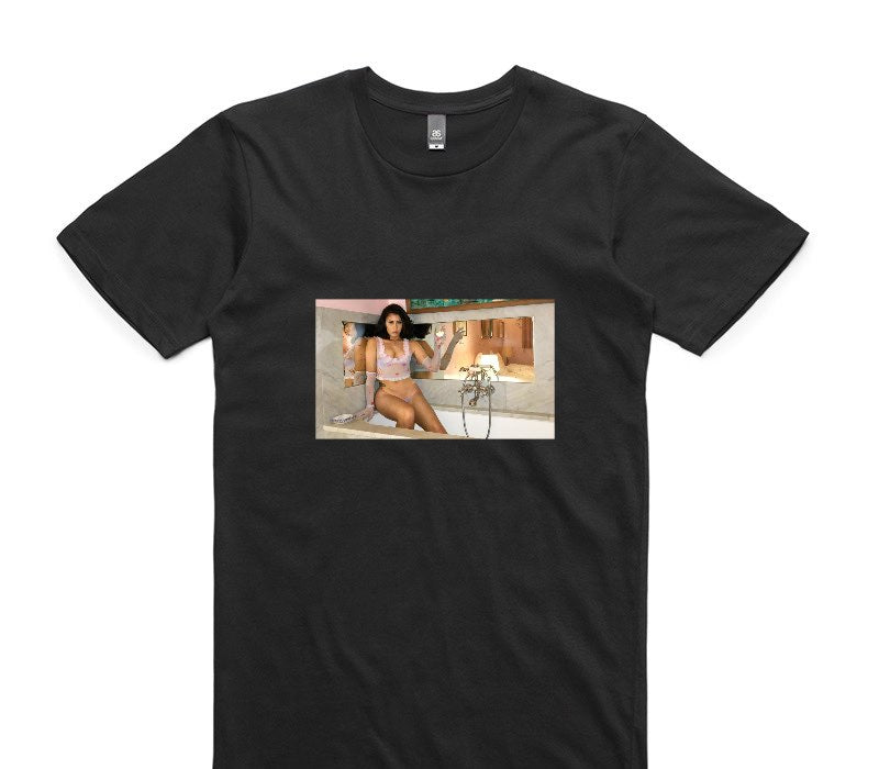 Custom AS Colour 100% Cotton Black T-Shirt