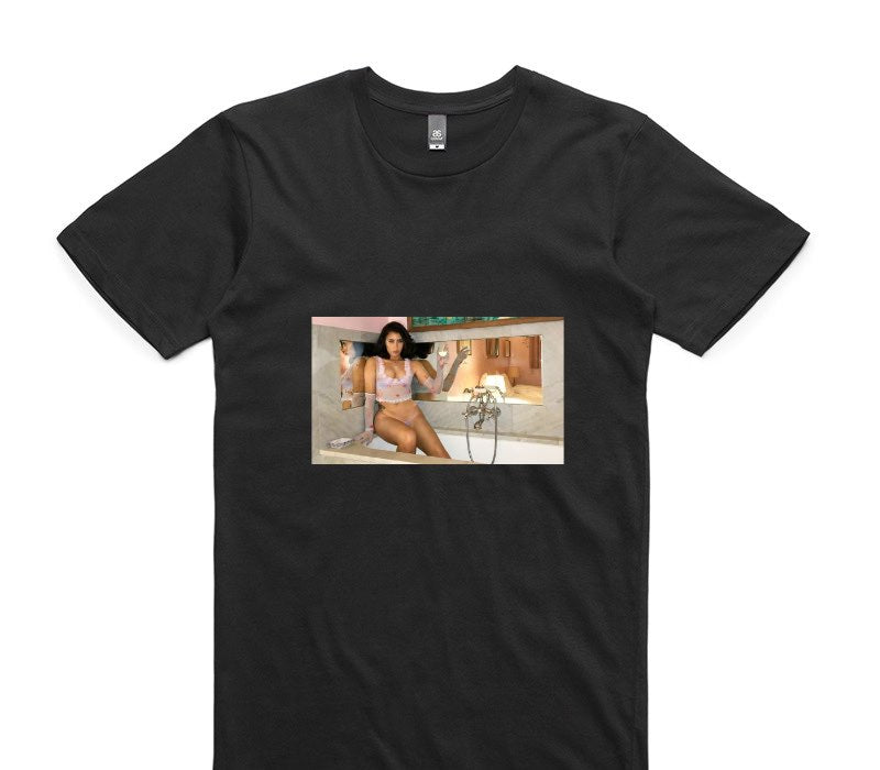 Custom AS Colour 100% Cotton Black T-Shirt