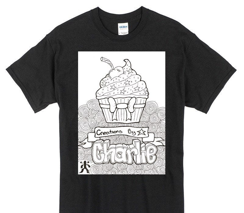 Custom Gildan 100% Cotton Black T-Shirt