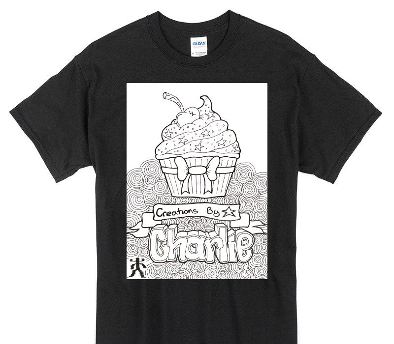 Custom Gildan 100% Cotton Black T-Shirt