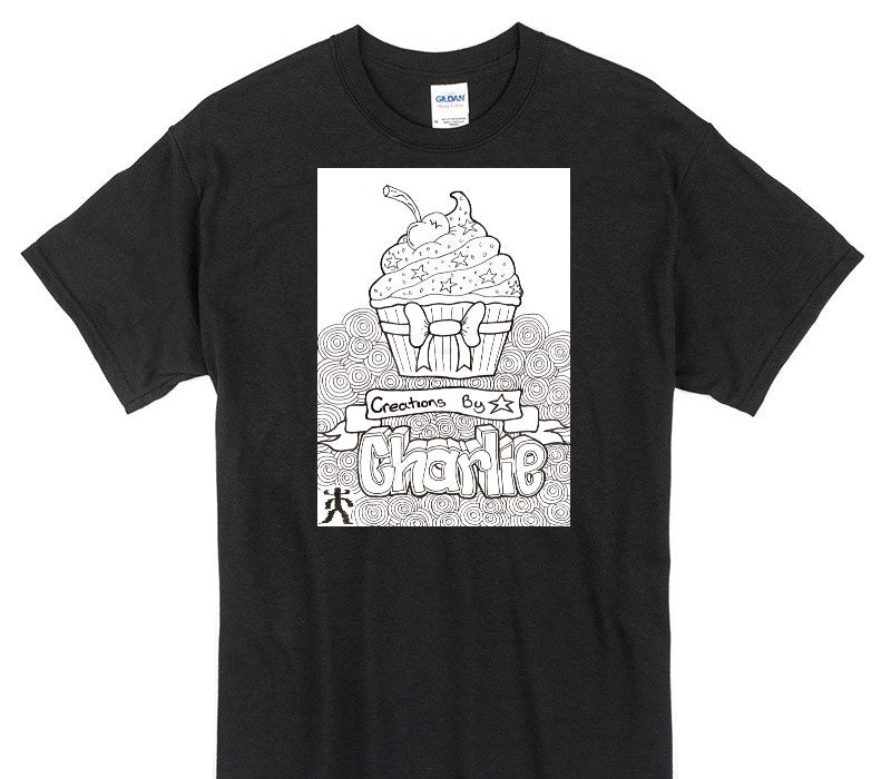 Custom Gildan 100% Cotton Black T-Shirt