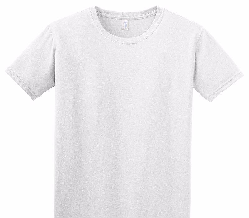Custom Adult Soft Style 100% Cotton White T-Shirt