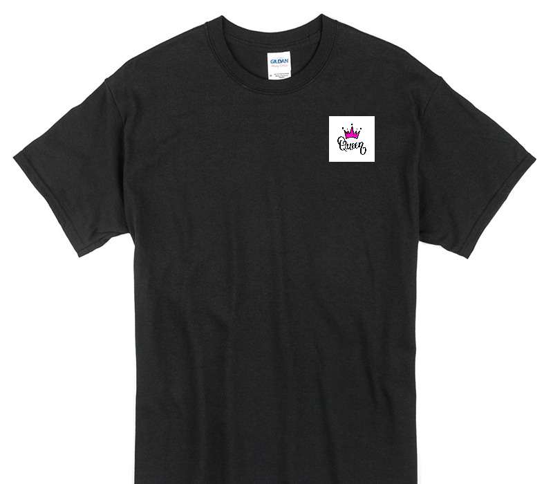 Custom Gildan 100% Cotton Black T-Shirt