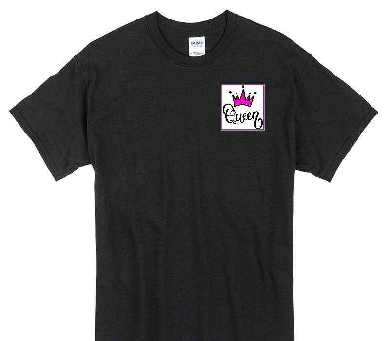 Custom Gildan 100% Cotton Black T-Shirt