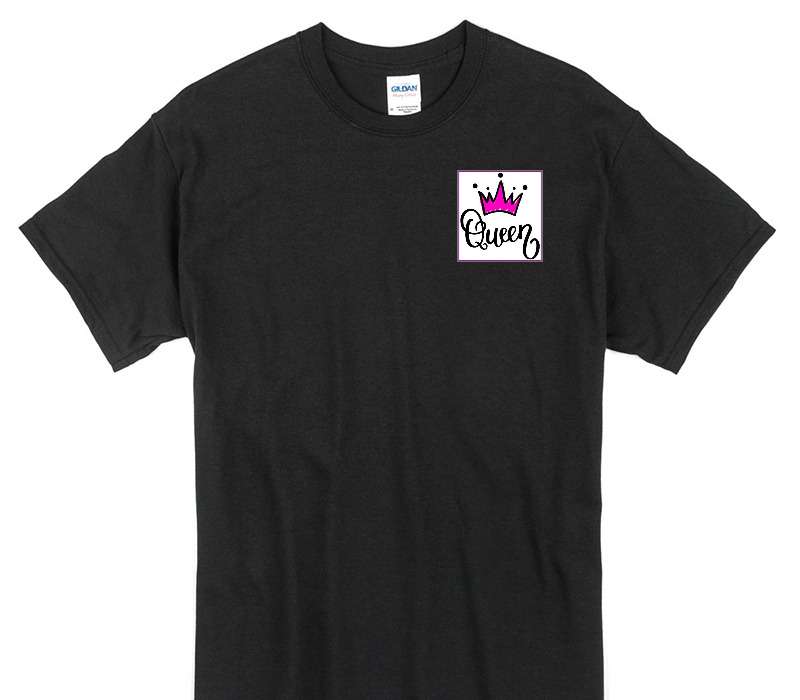 Custom Gildan 100% Cotton Black T-Shirt