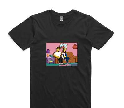 Custom AS Colour 100% Cotton Black T-Shirt