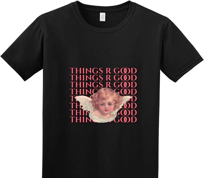 Custom Adult Soft Style 100% Cotton Black T-Shirt
