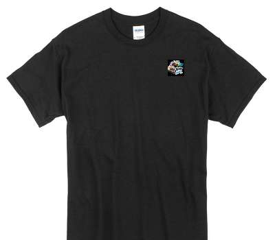 Custom Gildan 100% Cotton Black T-Shirt